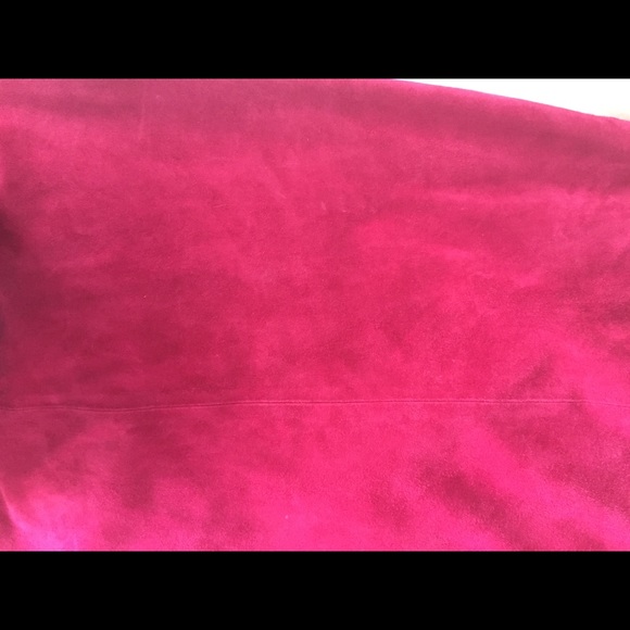 Vintage Tahari 💯% Leather Fuchsia Midi Skirt - Picture 8 of 8